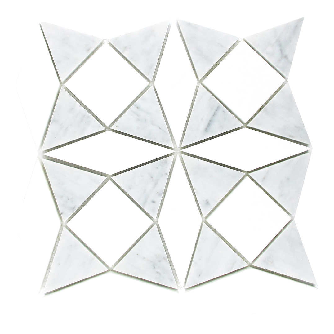 VENETIAN Thassos Marble w/Bianco Gioia Mosaic - Honed  - DW TILE & STONE - Atlanta Marble Natural Stone Wholesale Stone Supplier