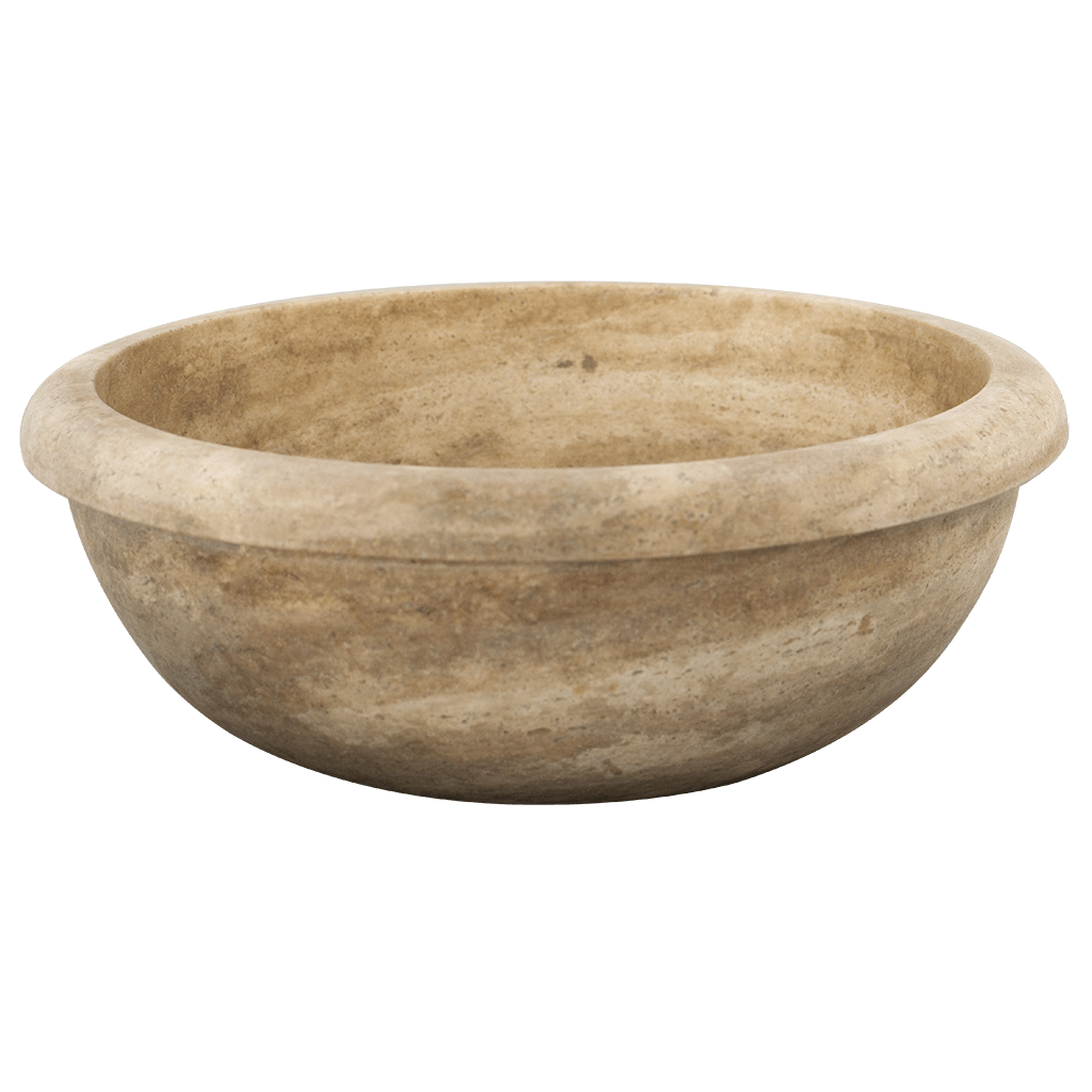 Walnut Travertine Sink Drop In 16" Honed / 16" - DW TILE & STONE - Atlanta Marble Natural Stone Wholesale Stone Supplier