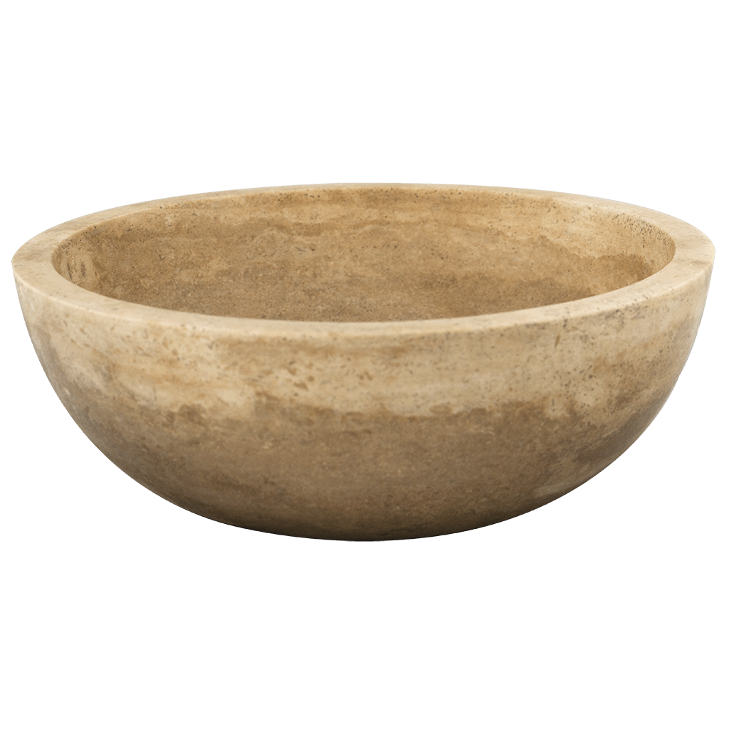 Walnut Travertine Sink Vessel 16" Honed / 16" - DW TILE & STONE - Atlanta Marble Natural Stone Wholesale Stone Supplier