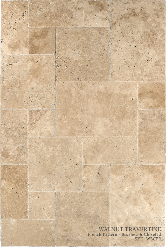 Walnut Travertine Floor and Wall Tiles Brushed - Straight / French - DW TILE & STONE - Atlanta Marble Natural Stone Wholesale Stone Supplier