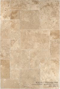 Walnut Travertine Floor and Wall Tiles Brushed - Straight / French - DW TILE & STONE - Atlanta Marble Natural Stone Wholesale Stone Supplier
