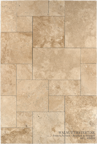 Walnut Travertine Floor and Wall Tiles Brushed - Chiseled - Premium / 8" x 16" - DW TILE & STONE - Atlanta Marble Natural Stone Wholesale Stone Supplier