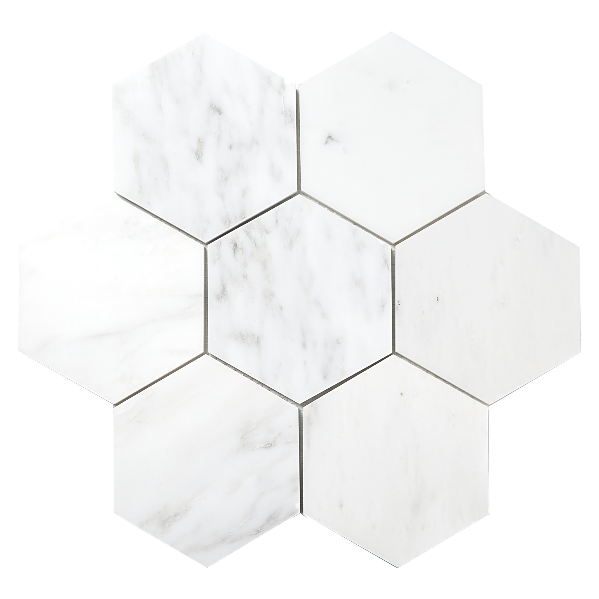 Bianco Bello Marble Premium 4" Hexagon Mosaic - Honed  - DW TILE & STONE - Atlanta Marble Natural Stone Wholesale Stone Supplier