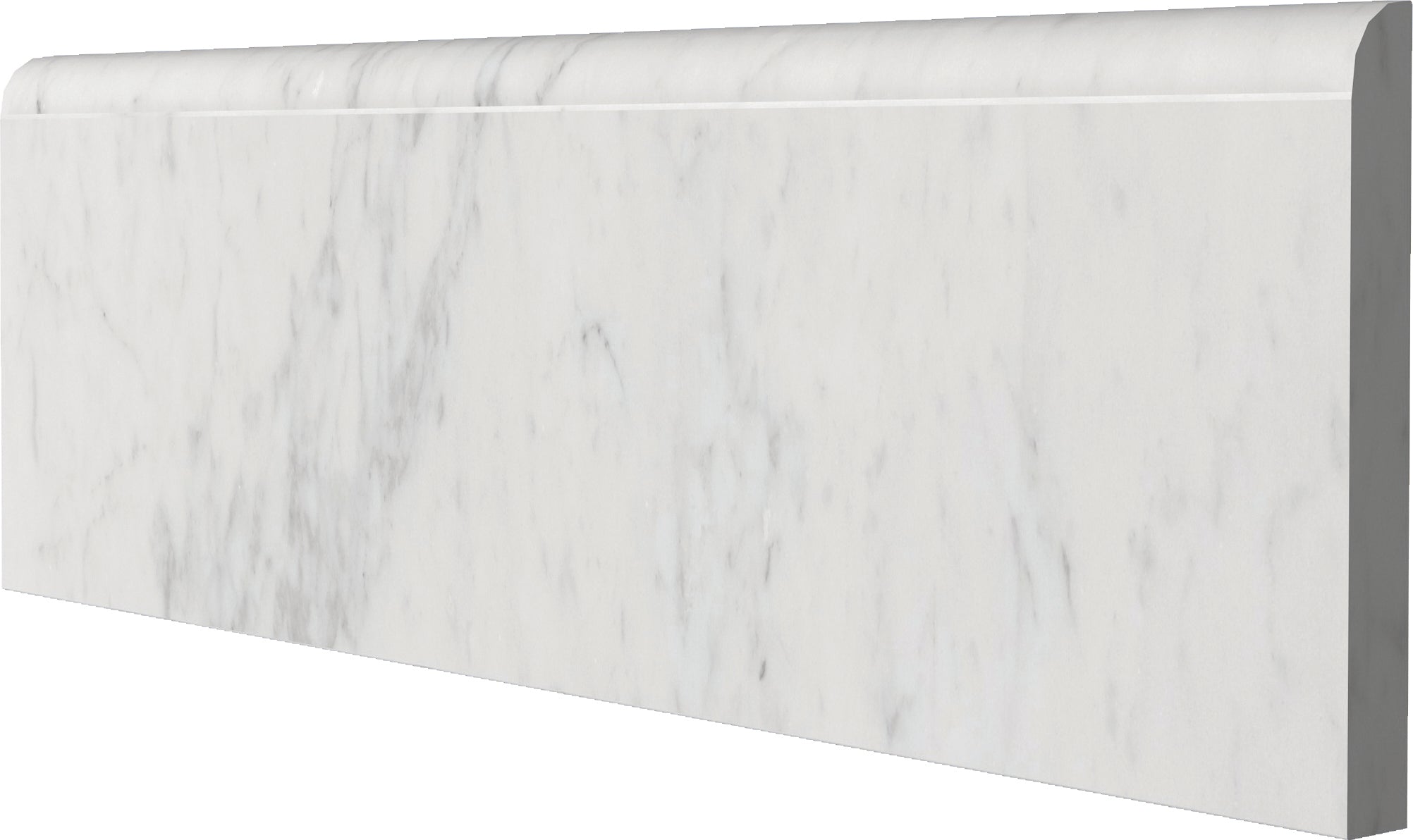 Bianco Gioia Marble 4x12 Bullnose Trim - Polished Or Honed  - DW TILE & STONE - Atlanta Marble Natural Stone Wholesale Stone Supplier
