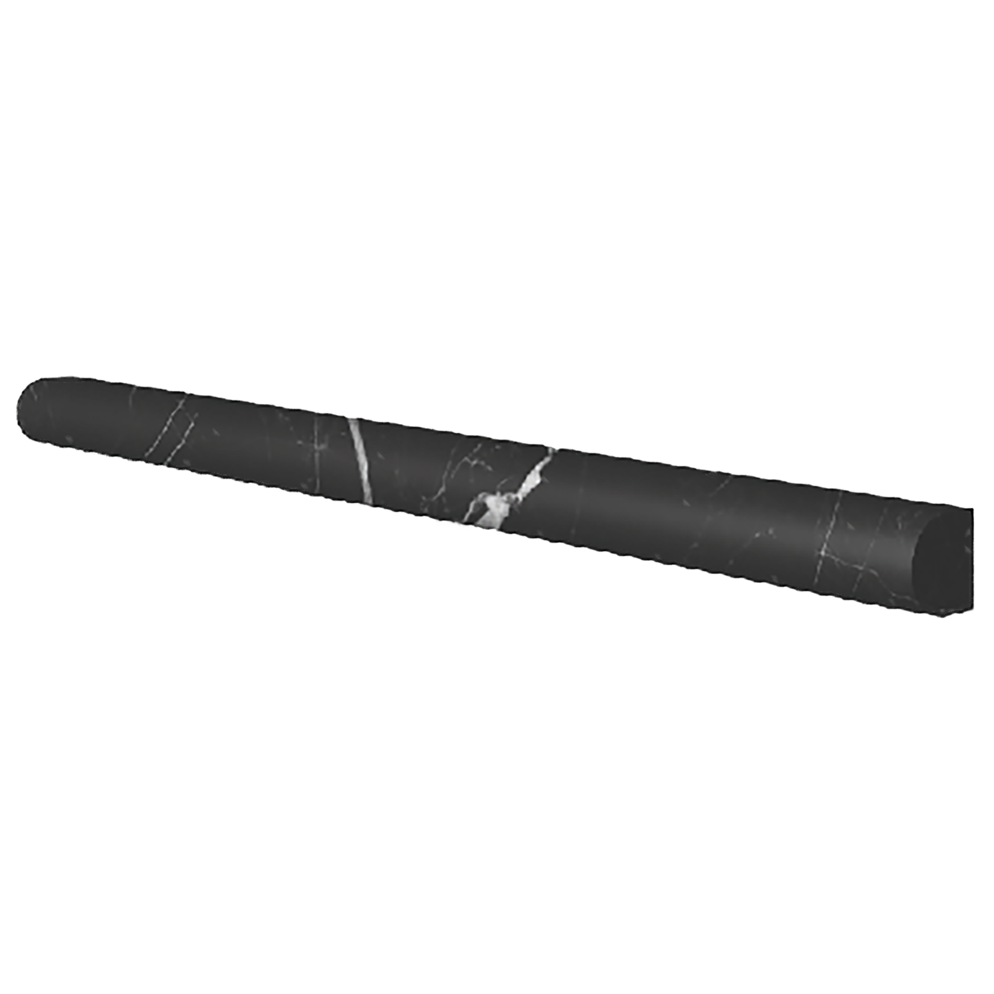 Nero Marquina Marble 3/4" x 12" x 3/4" Bullnose - Polished or Honed  - DW TILE & STONE - Atlanta Marble Natural Stone Wholesale Stone Supplier