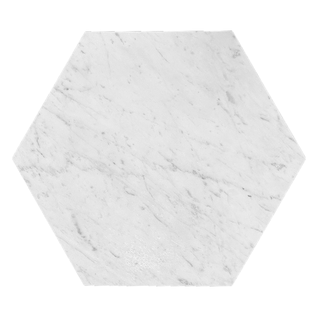 12" HEXAGON Bianco Gioia Marble - Honed  - DW TILE & STONE - Atlanta Marble Natural Stone Wholesale Stone Supplier
