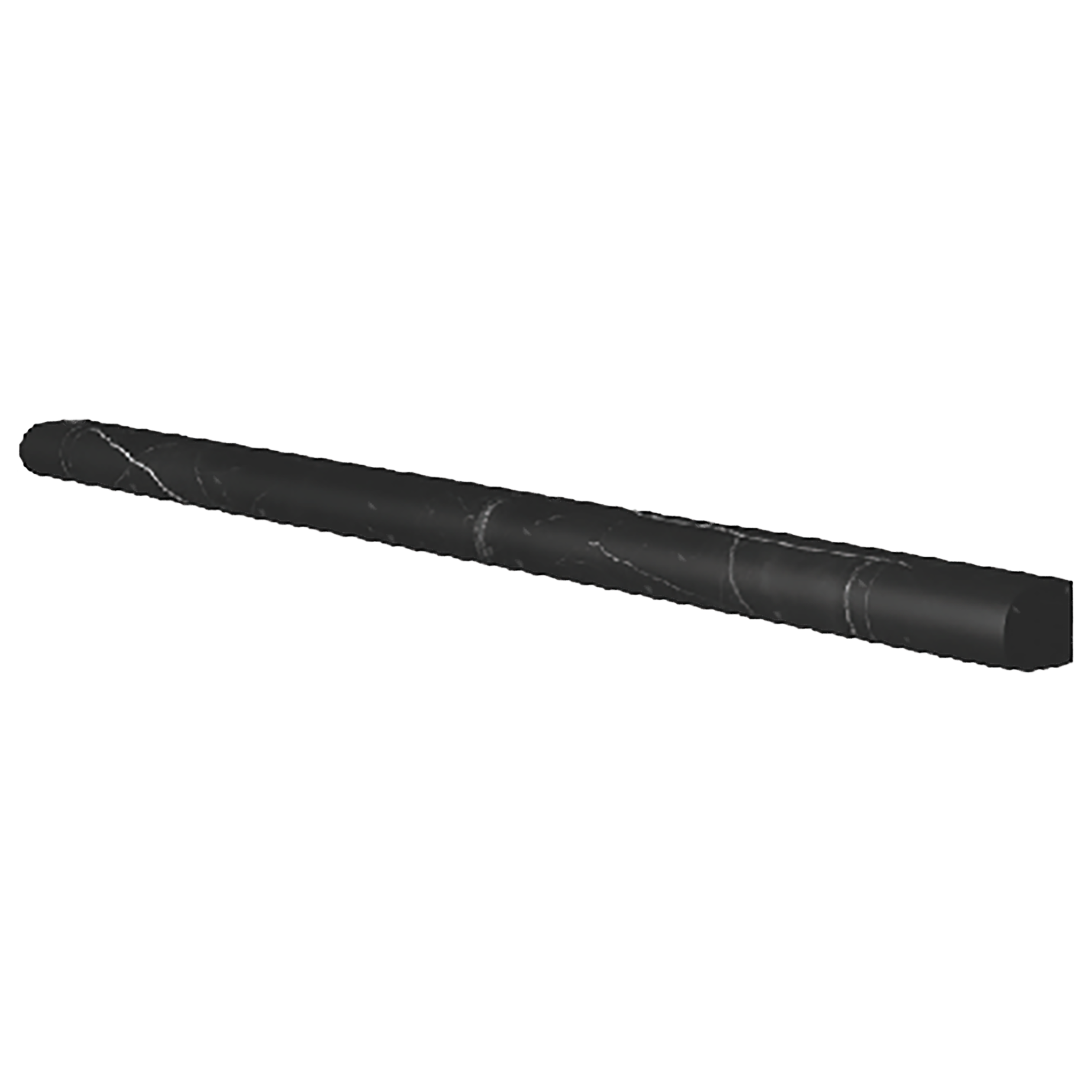 Nero Marquina Marble 9/16" x 12" x 3/4" Pencil Liner - Polished or Honed  - DW TILE & STONE - Atlanta Marble Natural Stone Wholesale Stone Supplier