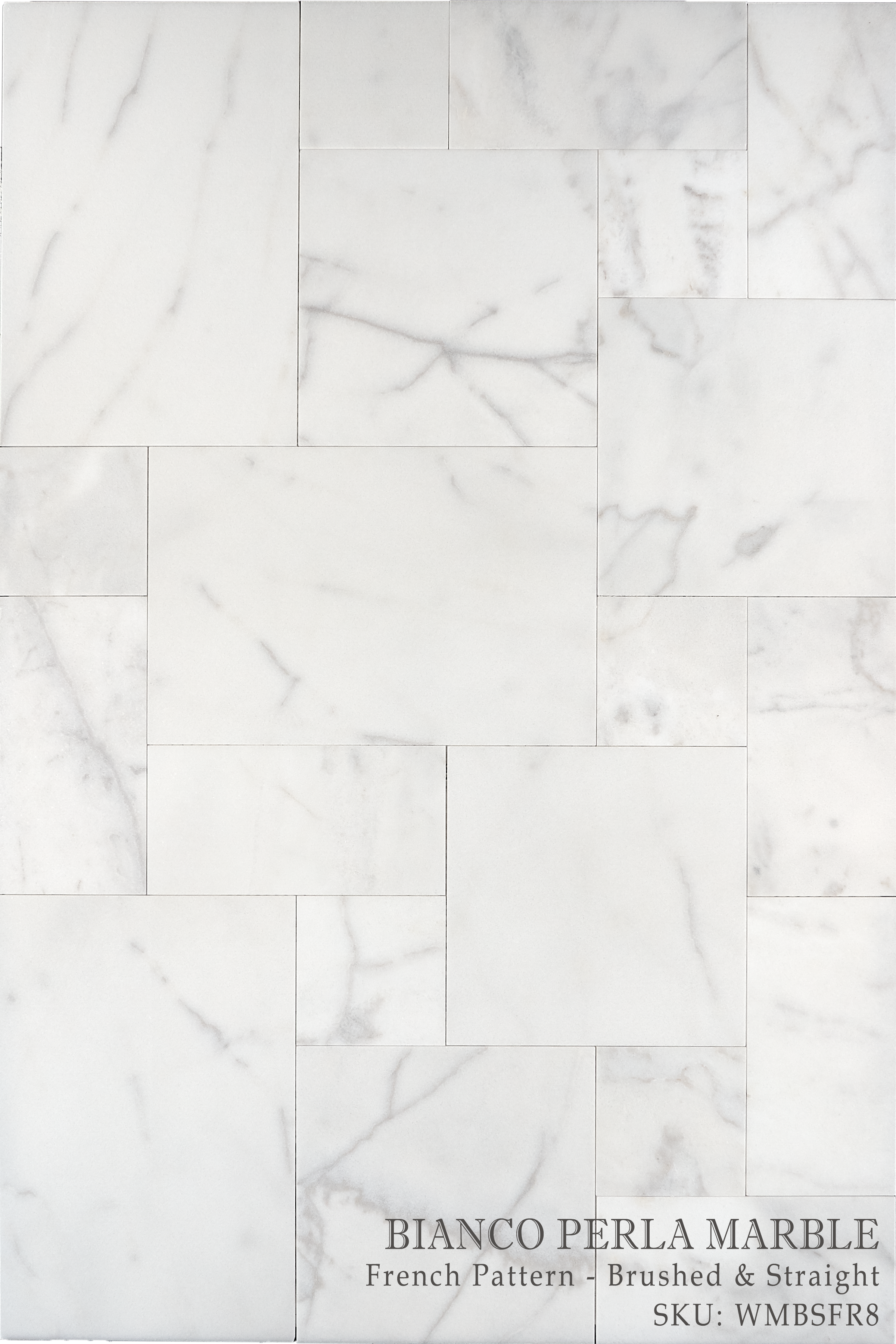 Bianco Perla Marble Floor and Wall Tile Brushed - Straight / 8" x 8" - DW TILE & STONE - Atlanta Marble Natural Stone Wholesale Stone Supplier